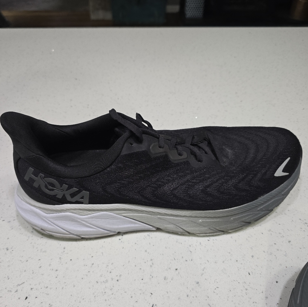Hoka Black and Gray Athletic Shoes with Cushioned Midsole